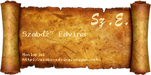 Szabó Edvina névjegykártya